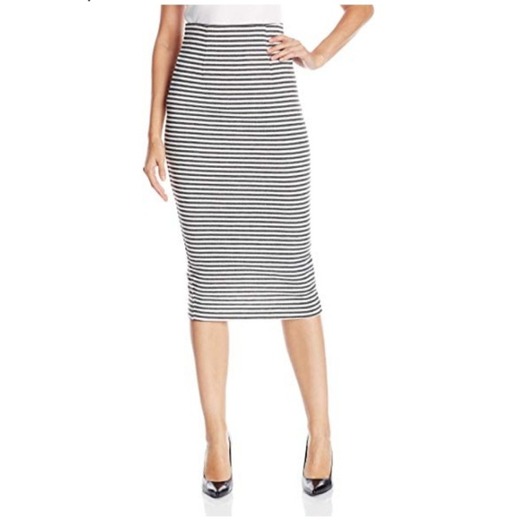 XOXO Dresses & Skirts - XOXO Black and White Striped Midi Skirt